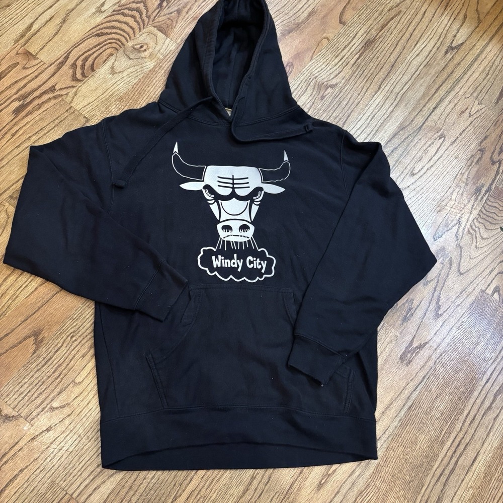 Hardwood Classics Mens Medium‎ Hoodie Chicago Bulls Windy City NBA Basketball